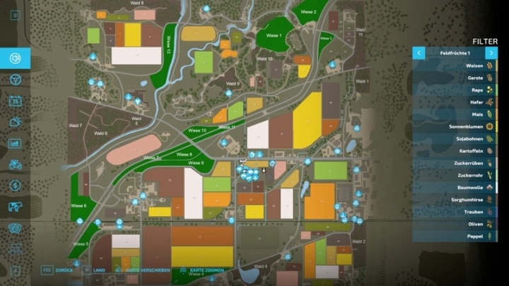 farming simulator 16 map symbols key