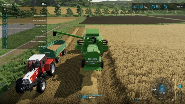 Fs22 Manual Combine Discharge V10 Fs22 Mods 3713